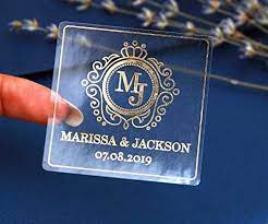 ฉลากใสพิมพ์ทองดีไซน์หรู MARISSA และ JACKSON