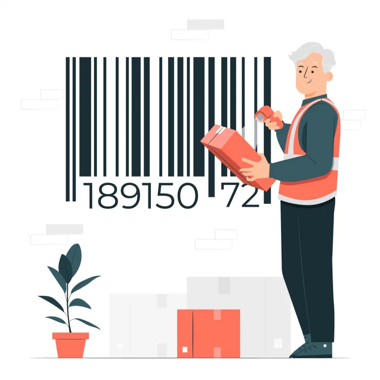 Running a unique number and barcode